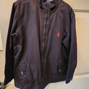 Boys Polo Black Hooded Jacket